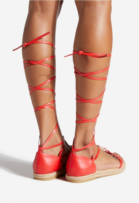 AZIMA FLAT SANDAL High Risk Red