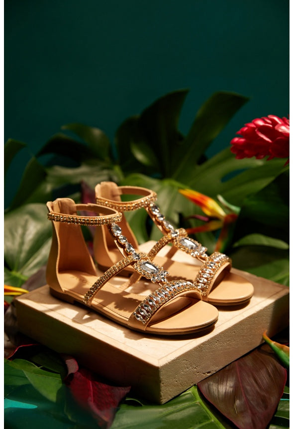 ADELITA FLAT SANDAL Beige