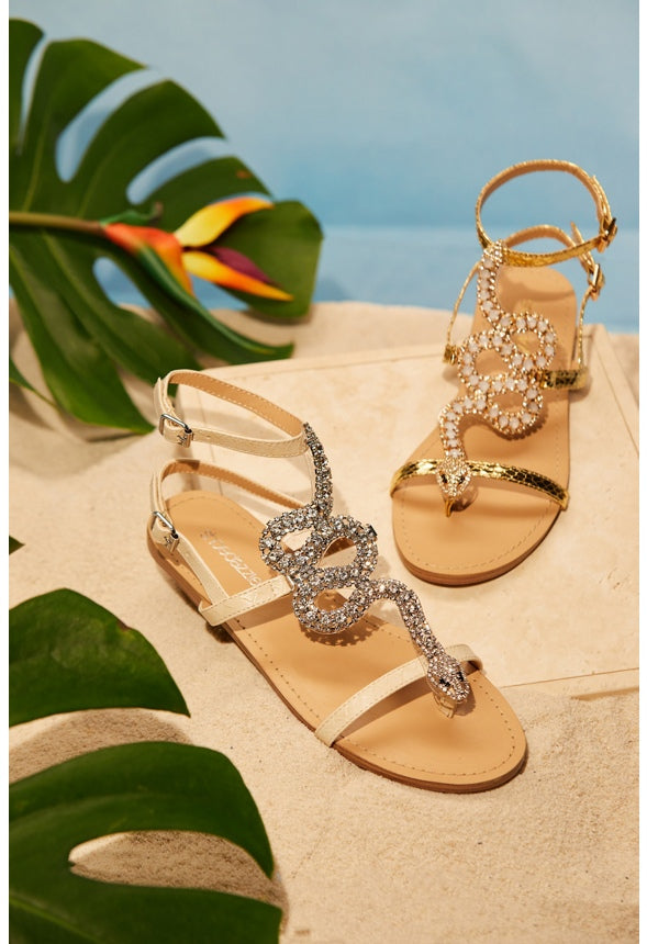 CANTONA FLAT SANDAL Gold