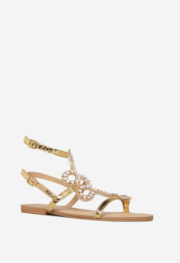 CANTONA FLAT SANDAL Gold