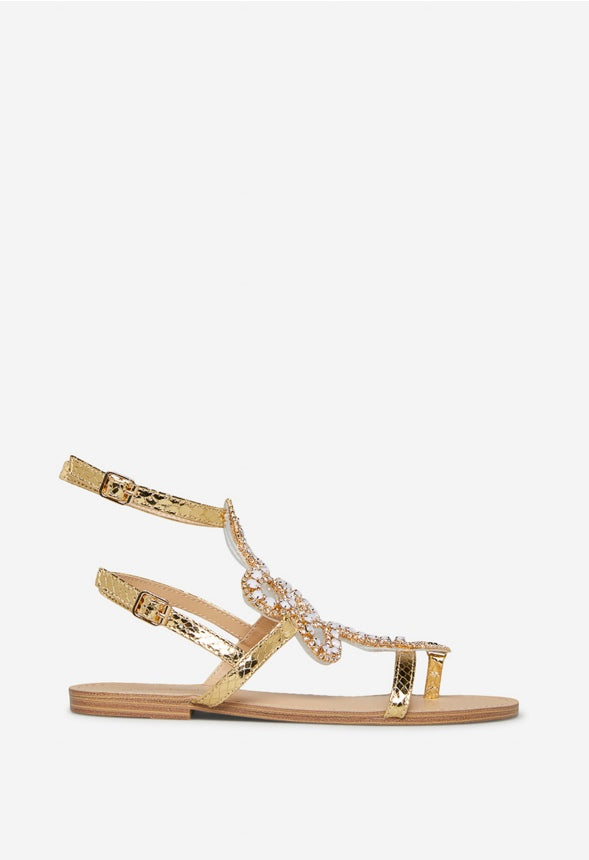CANTONA FLAT SANDAL Gold