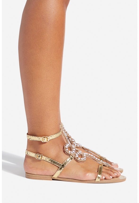 CANTONA FLAT SANDAL Gold