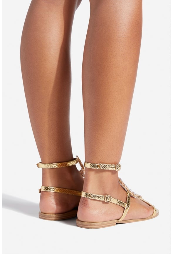 CANTONA FLAT SANDAL Gold