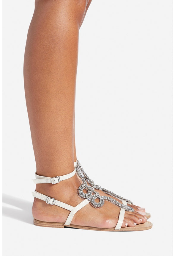 CANTONA FLAT SANDAL Bone