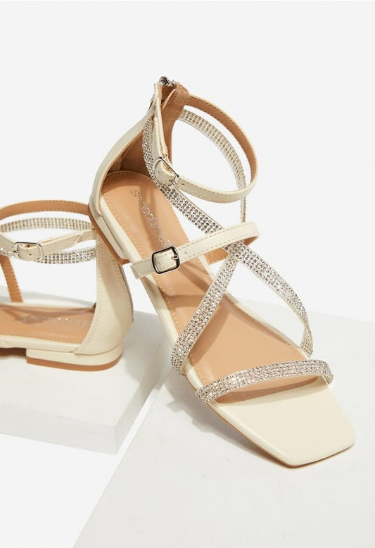 MERRARI FLAT SANDAL Bone
