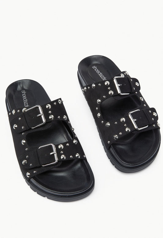 QUINN FLATFORM SLIDE SANDAL Black