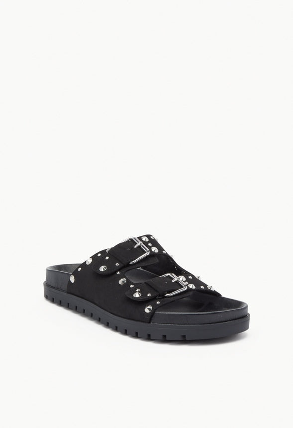 QUINN FLATFORM SLIDE SANDAL Black