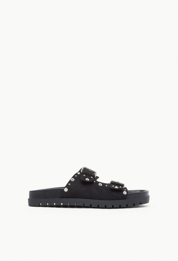 QUINN FLATFORM SLIDE SANDAL Black