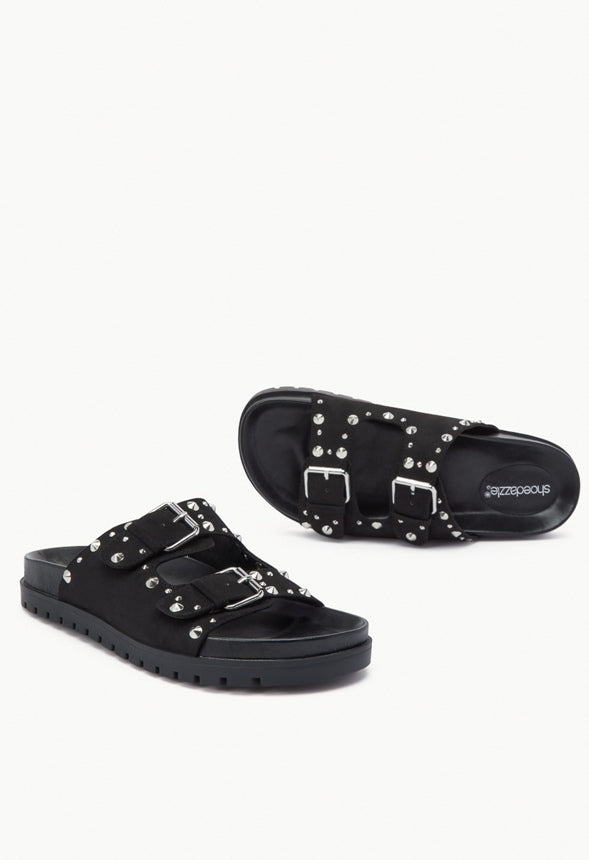 QUINN FLATFORM SLIDE SANDAL Black
