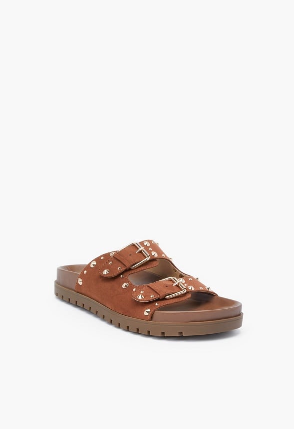 QUINN FLATFORM SLIDE SANDAL Brown