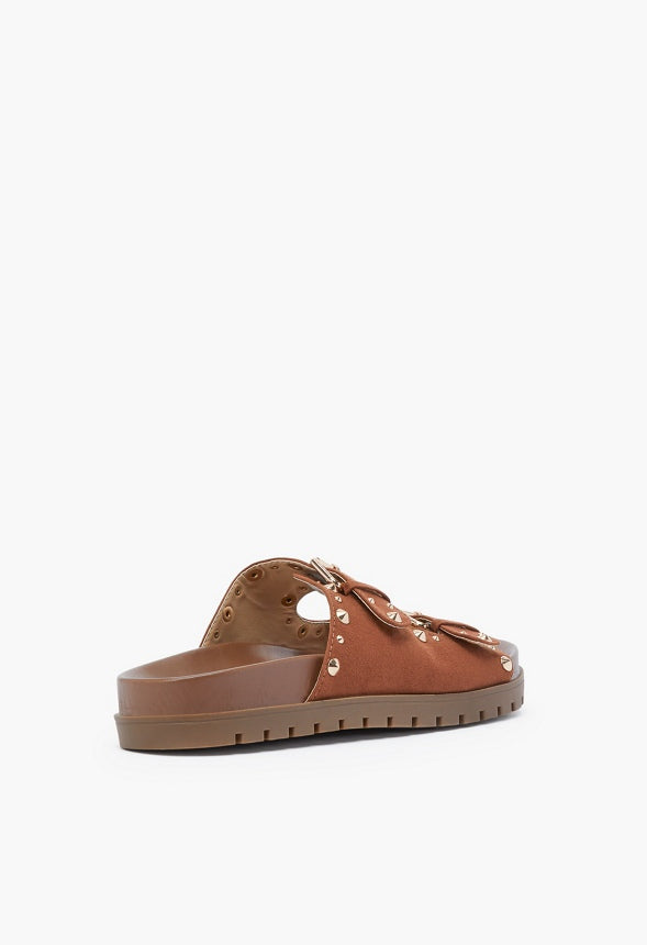 QUINN FLATFORM SLIDE SANDAL Brown