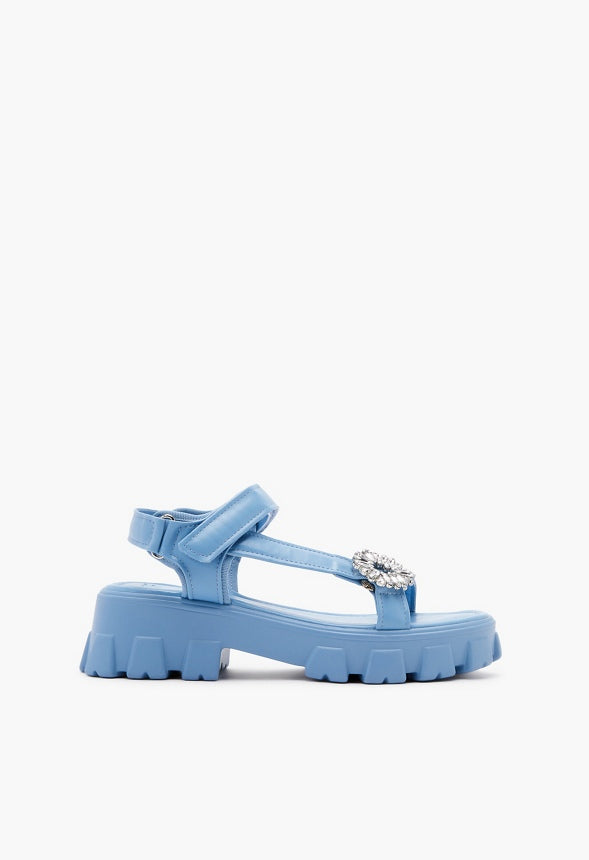 BUFFY LUG SOLE SANDAL Blue