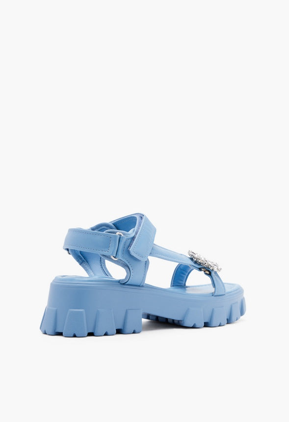 BUFFY LUG SOLE SANDAL Blue