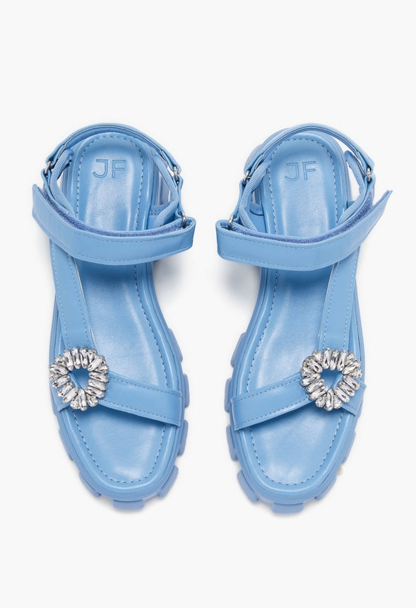BUFFY LUG SOLE SANDAL Blue