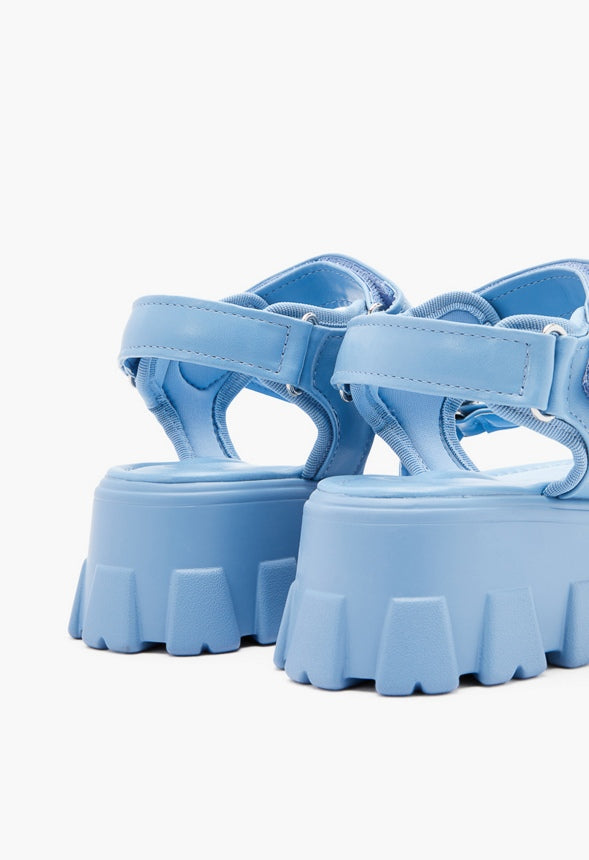 BUFFY LUG SOLE SANDAL Blue