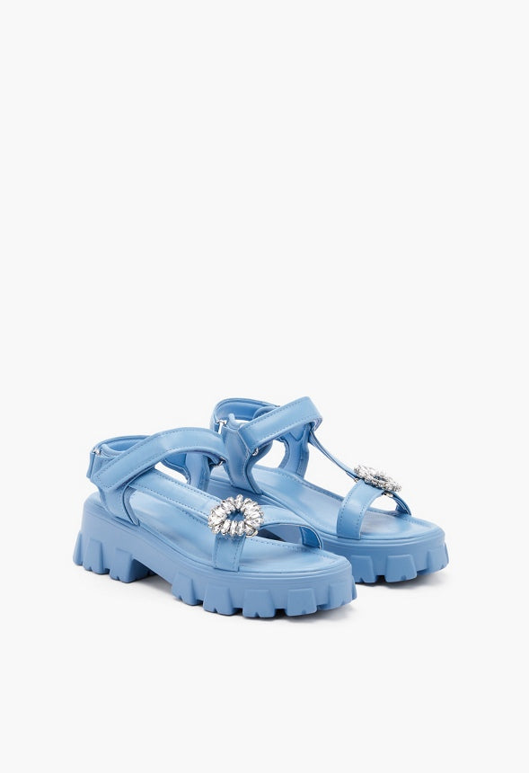 BUFFY LUG SOLE SANDAL Blue