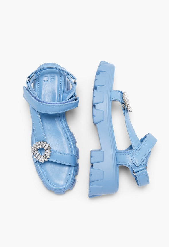 BUFFY LUG SOLE SANDAL Blue