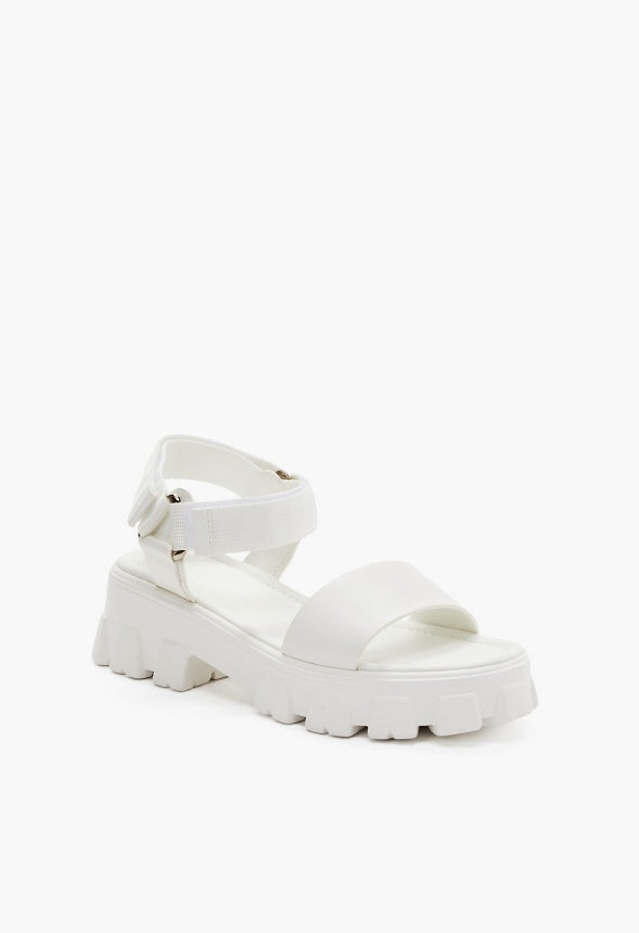 RILEY LUG SOLE SANDAL White