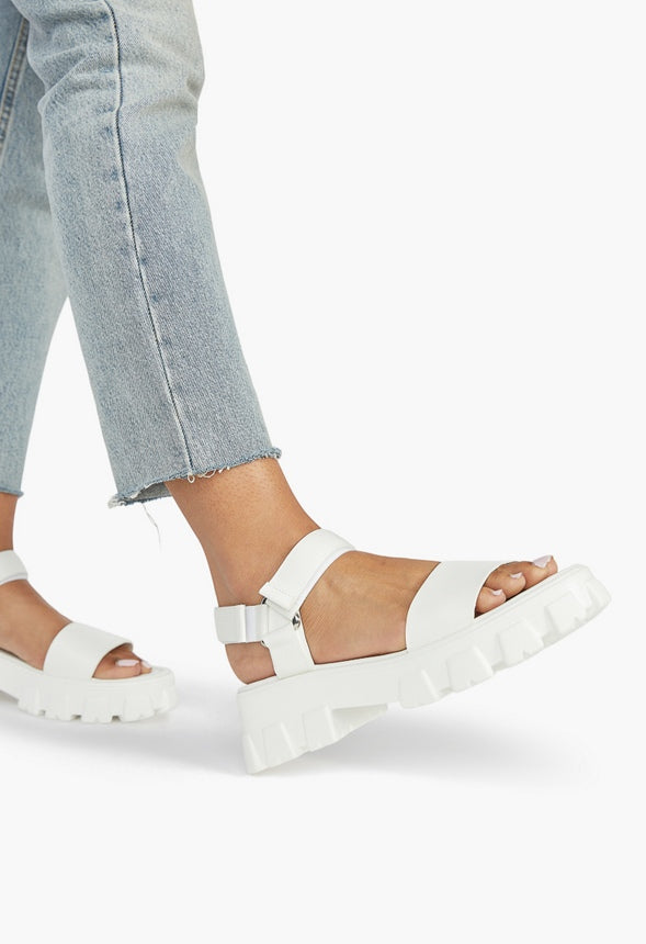 RILEY LUG SOLE SANDAL White