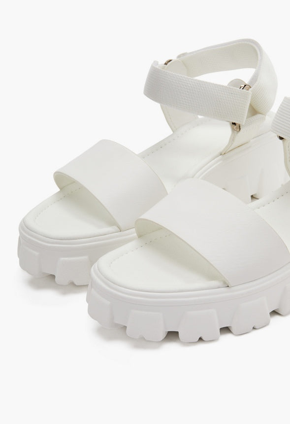 RILEY LUG SOLE SANDAL White