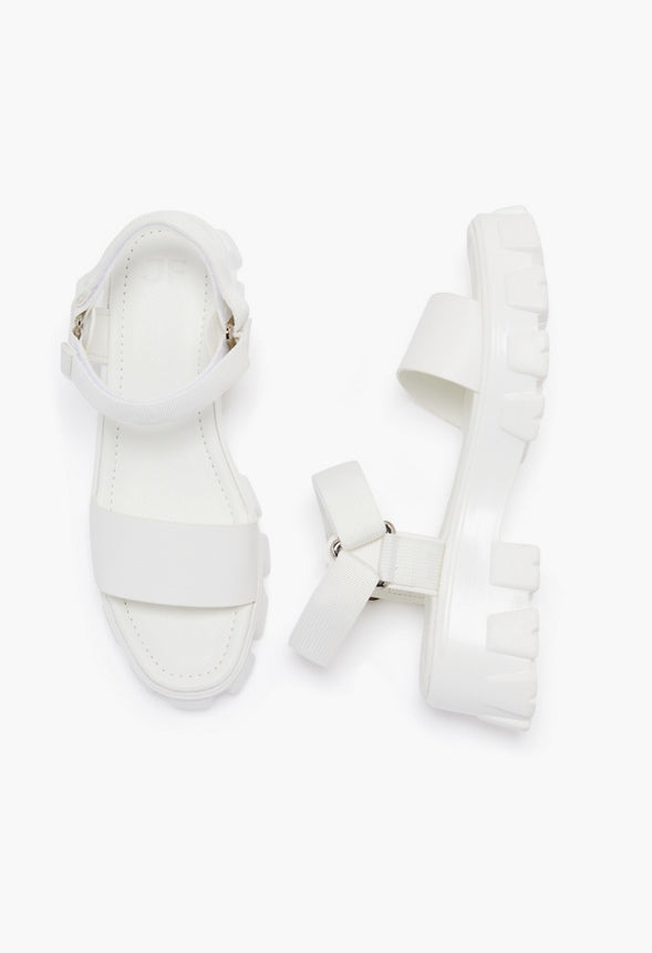 RILEY LUG SOLE SANDAL White
