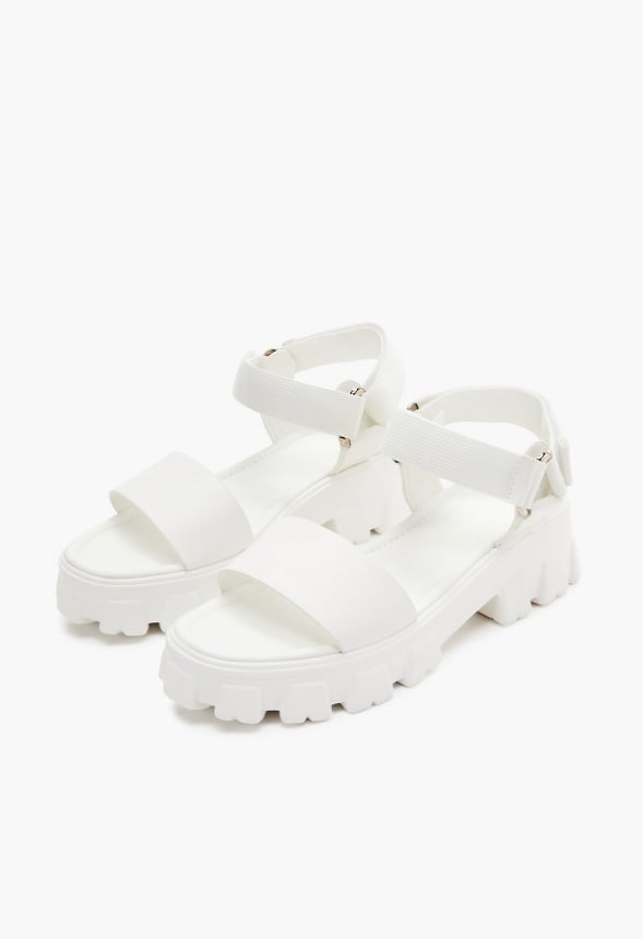 RILEY LUG SOLE SANDAL White