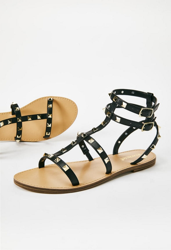 GIANNA GLADIATOR SANDAL Black Caviar