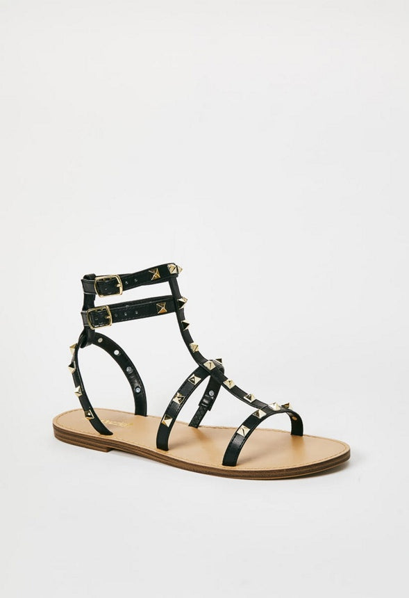 GIANNA GLADIATOR SANDAL Black Caviar
