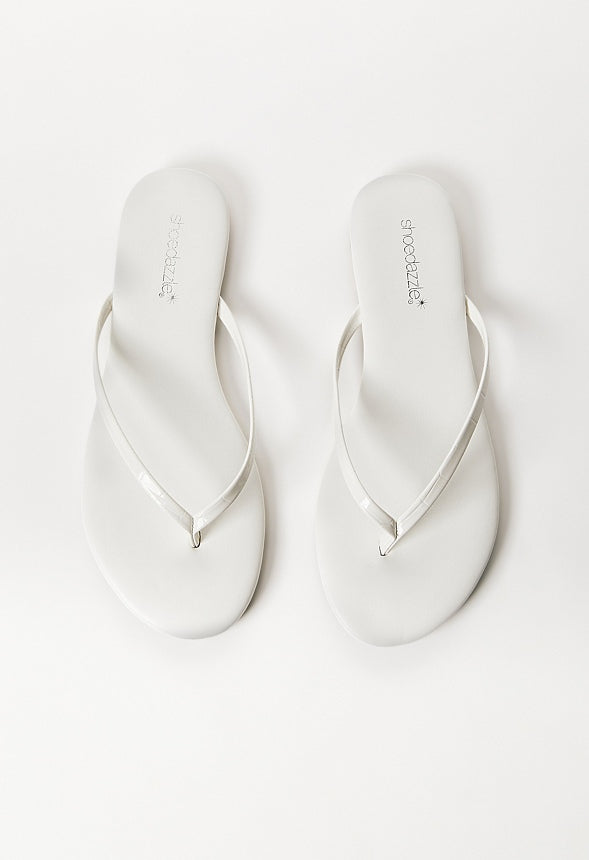 LAYLA FLAT THONG SANDAL Bright White