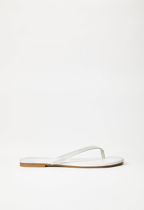 LAYLA FLAT THONG SANDAL Bright White