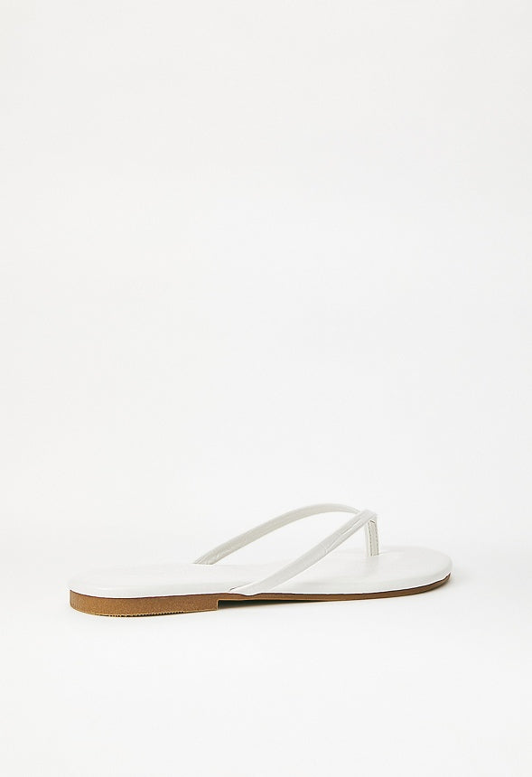 LAYLA FLAT THONG SANDAL Bright White