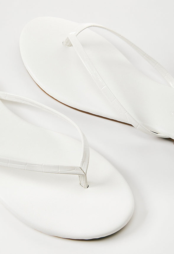 LAYLA FLAT THONG SANDAL Bright White