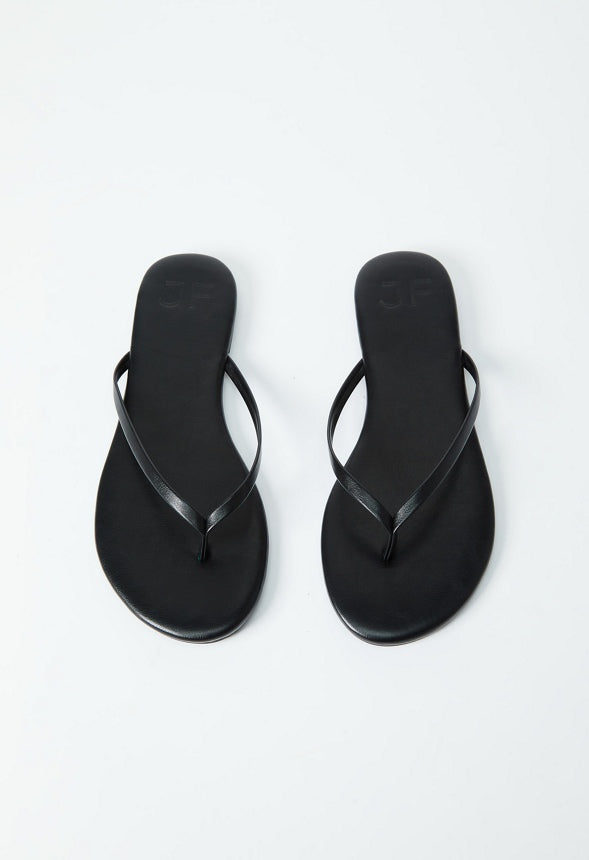 LAYLA FLAT THONG SANDAL Black Caviar