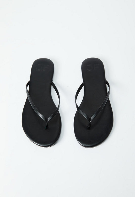 LAYLA FLAT THONG SANDAL Black Caviar