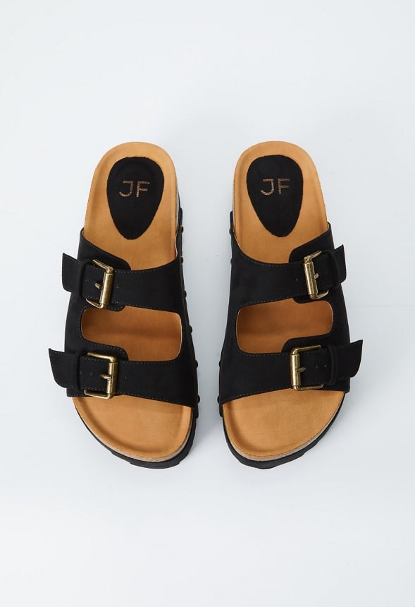 Abbie Platform Slide Sandal Black Caviar