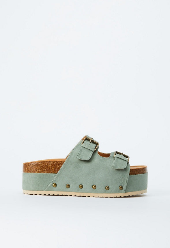 Abbie Platform Slide Sandal Seagrass