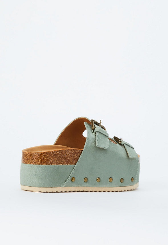Abbie Platform Slide Sandal Seagrass