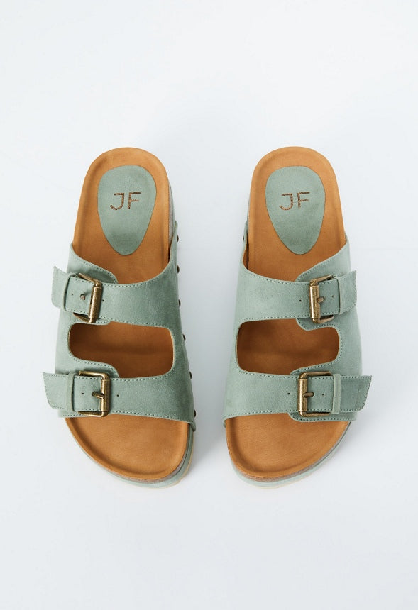 Abbie Platform Slide Sandal Seagrass