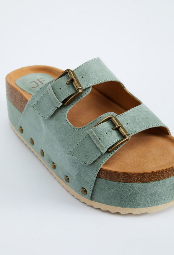 Abbie Platform Slide Sandal Seagrass