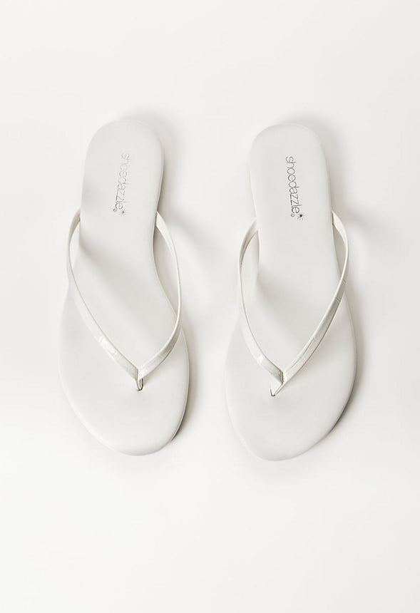 Layla Flat Thong Sandal Bright White