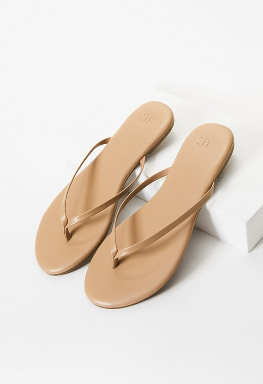Layla Flat Thong Sandal Light Tan