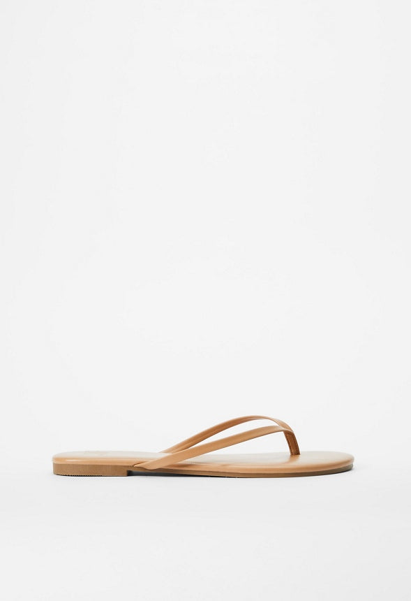 Layla Flat Thong Sandal Light Tan
