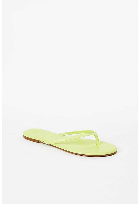 Layla Flat Thong Sandal Wild Lime