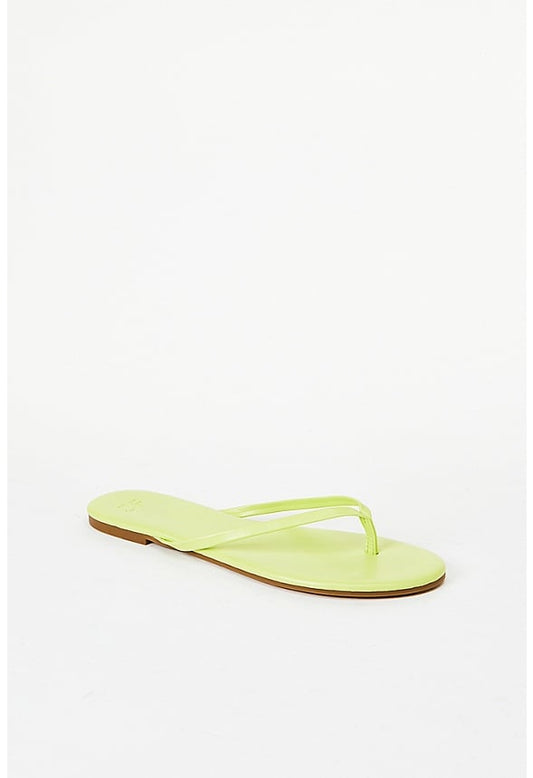 Layla Flat Thong Sandal Wild Lime