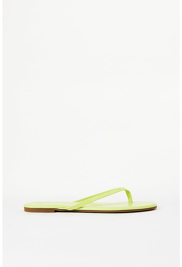 Layla Flat Thong Sandal Wild Lime