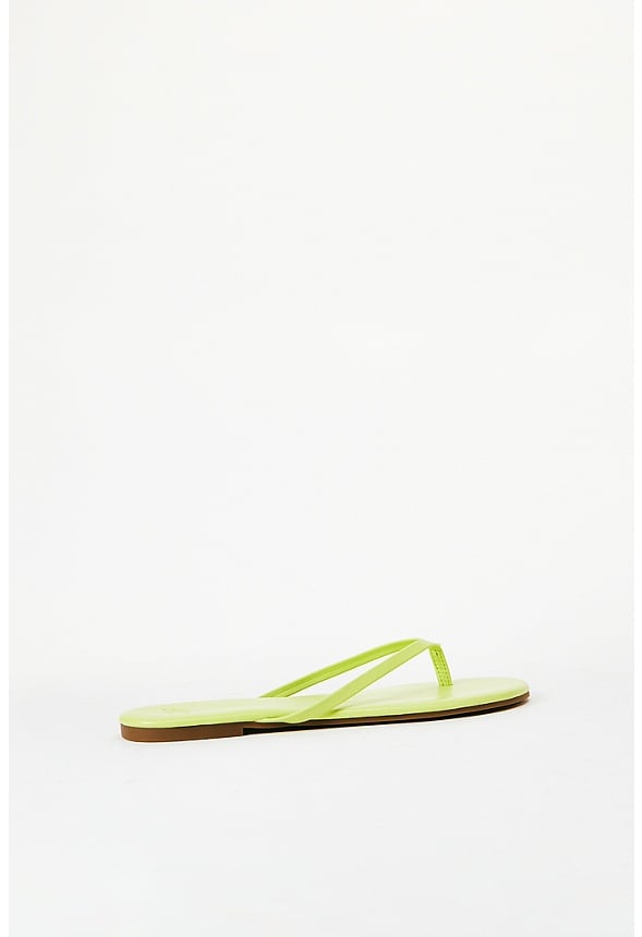 Layla Flat Thong Sandal Wild Lime