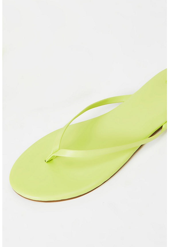 Layla Flat Thong Sandal Wild Lime