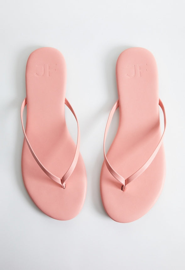 Layla Flat Thong Sandal Peach Bud