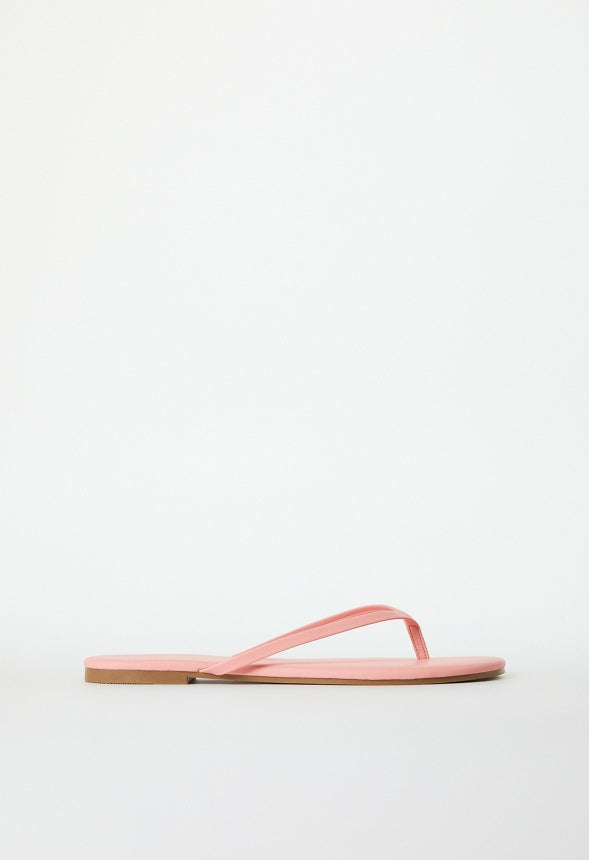 Layla Flat Thong Sandal Peach Bud