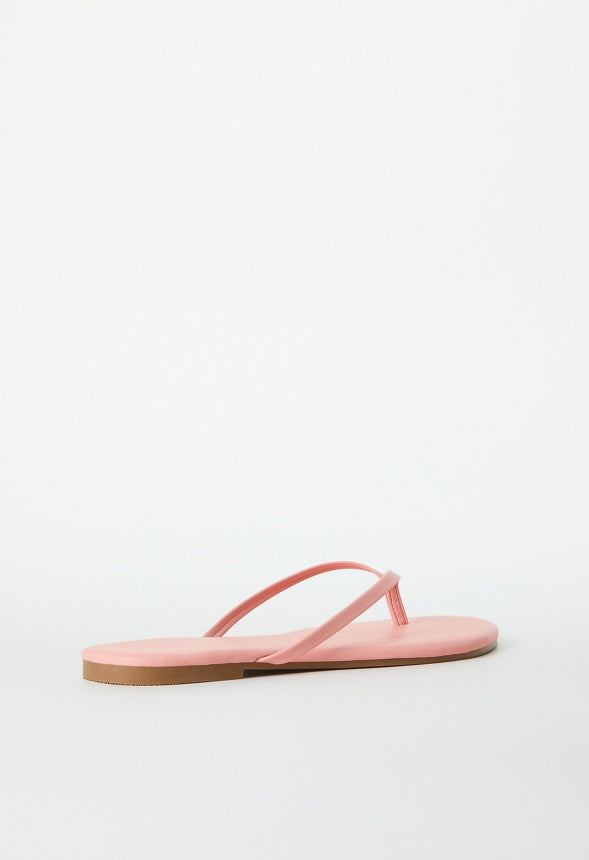 Layla Flat Thong Sandal Peach Bud